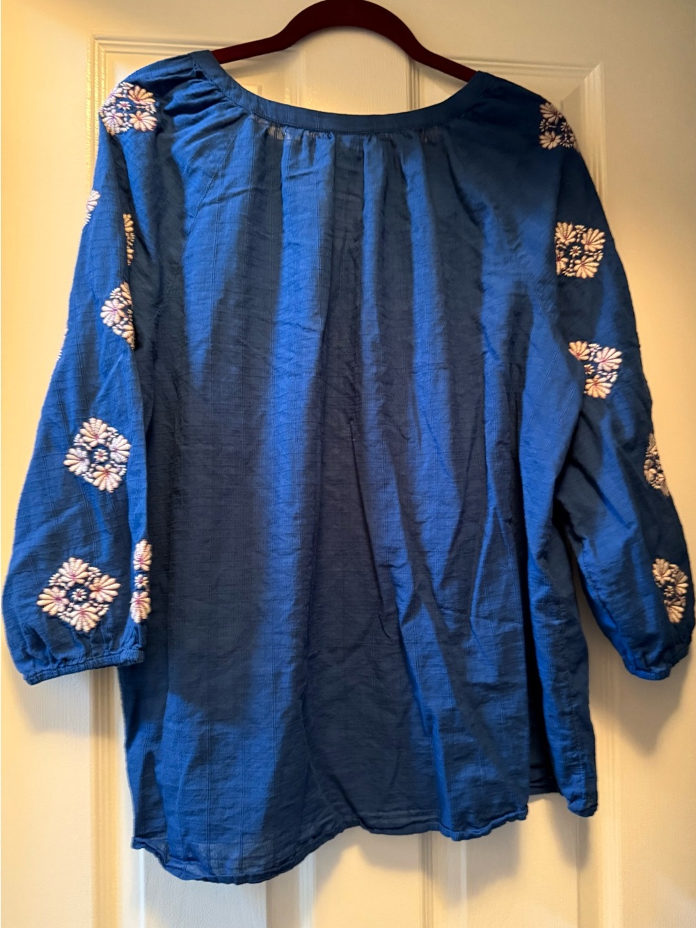 J. JILL Boho Embroidered Peasant Top-XL Tall - Picture 6 of 10